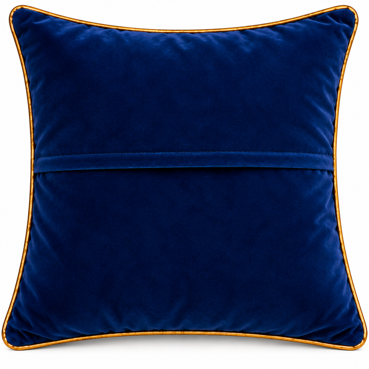 Golden Bird Zari Embroidered Suede Cushion