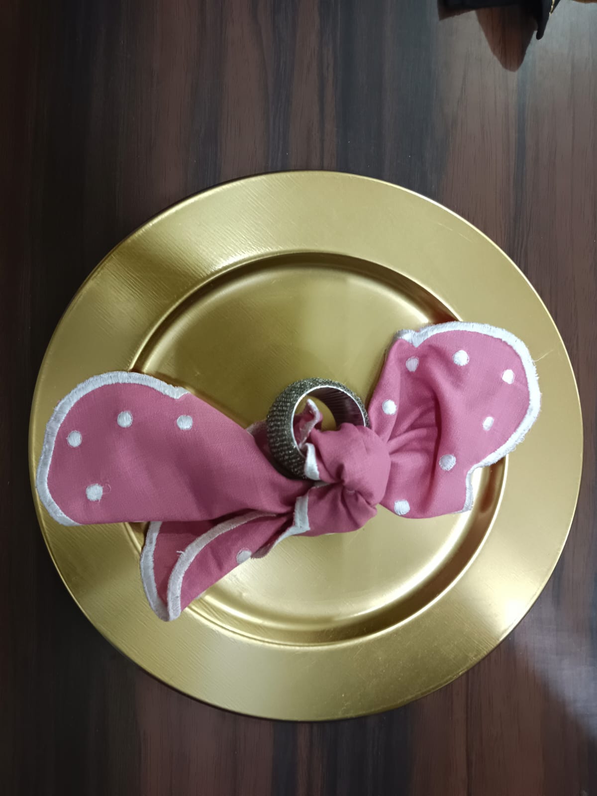 Blush Pink Scalloped Polka Dot Napkin