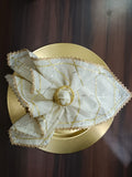 Ivory Gold & Silver Gota Detail Napkin