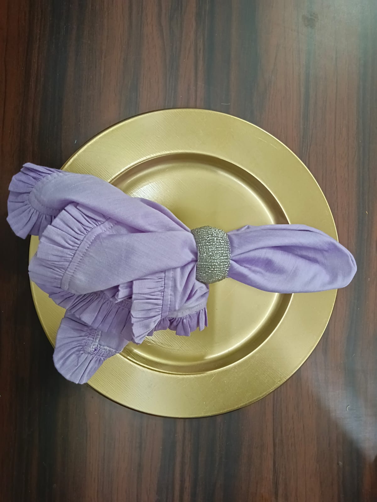 Lavender Ruffle Edge Napkin